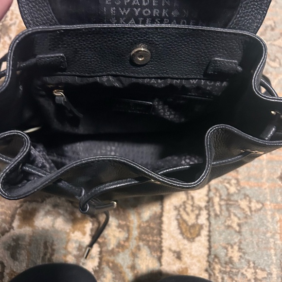 Kate Spade Black Leather Backpack - Picture 7 of 8